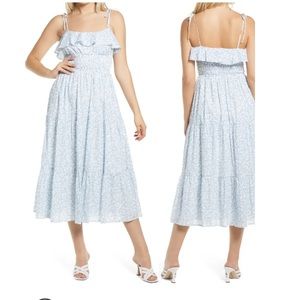 WAYF blue and white Cotten dress